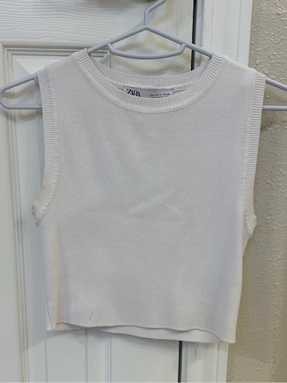 Zara White Crop Top